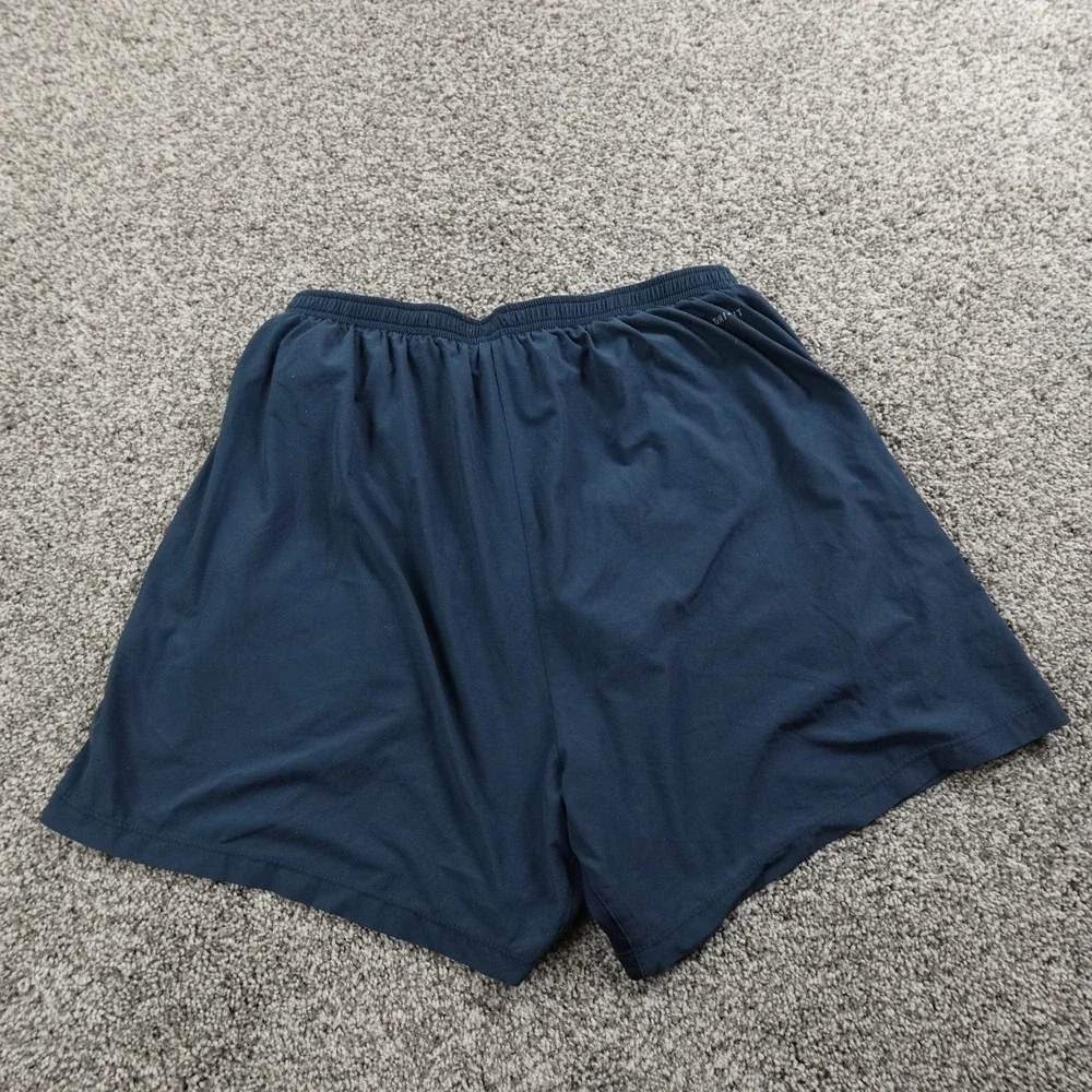 Nike Shorts Mens‎ L Blue Swoosh Drifit Running Drawstring Gym Workout Athletic